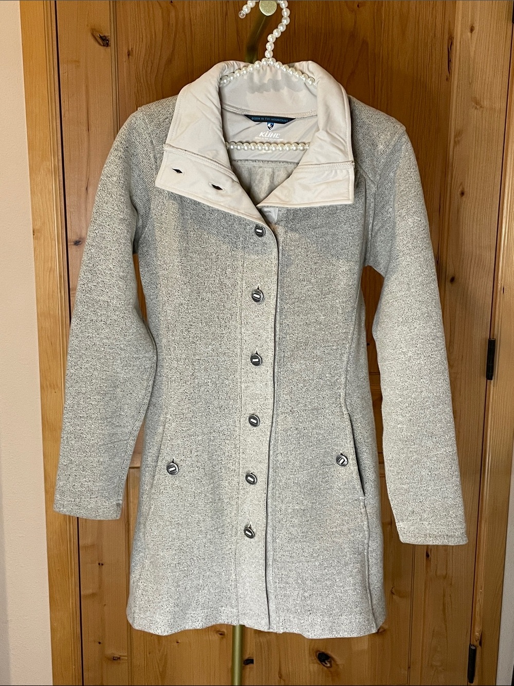 Kuhl Women's Savina Alfpaca Fleece Sweater Jacket Beige/Granola Size S